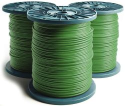 22 Gauge Insulated Stranded Green Wire With Color Striping - Sold By The Foot